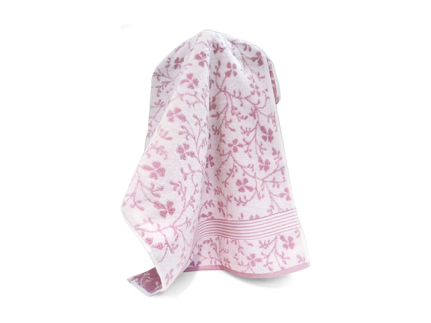 Drap de bain 100x150 cm VINTAGE FLORAL Rose 550 g/m2