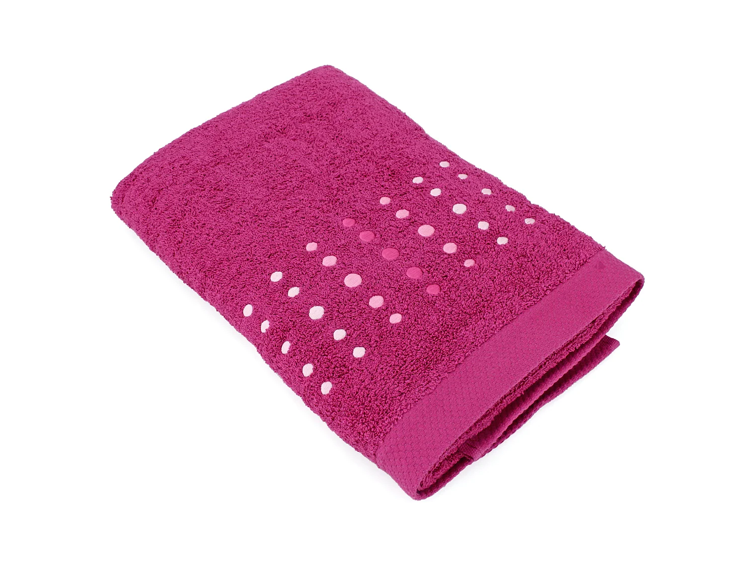 Drap de douche 70x140 cm coton 550 g/m2 PURE POINTS Violet Prune