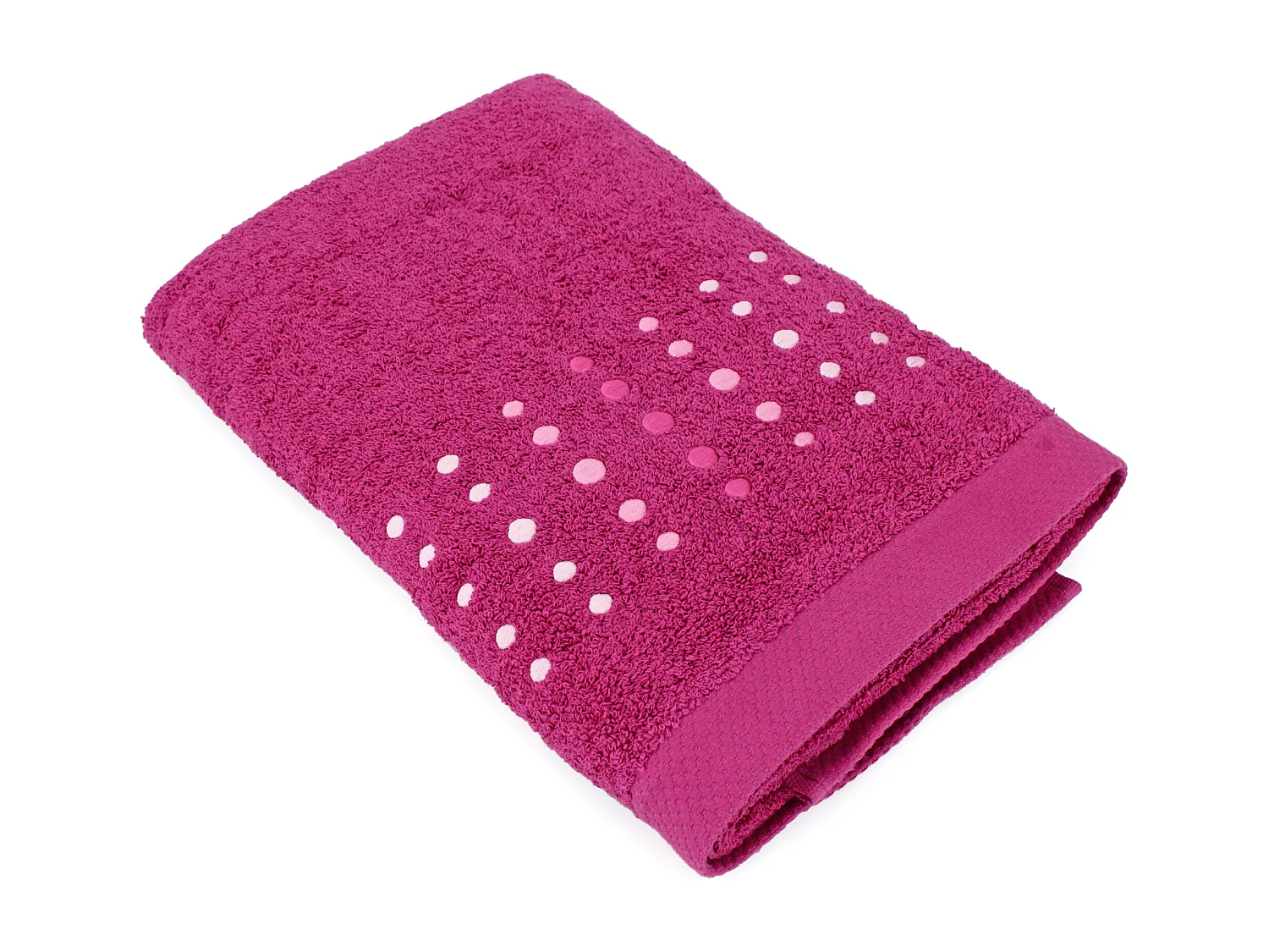 Drap de douche 70x140 cm coton 550 g/m2 PURE POINTS Violet Prune