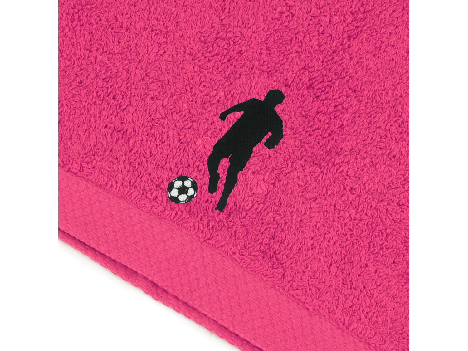 Drap de douche 70x140 cm coton 550 g/m2 PURE FOOTBALL Rose Fuchsia