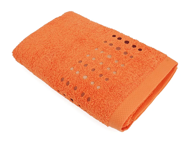 Drap de bain 100x150 cm coton 550 g/m2 PURE POINTS Orange Butane
