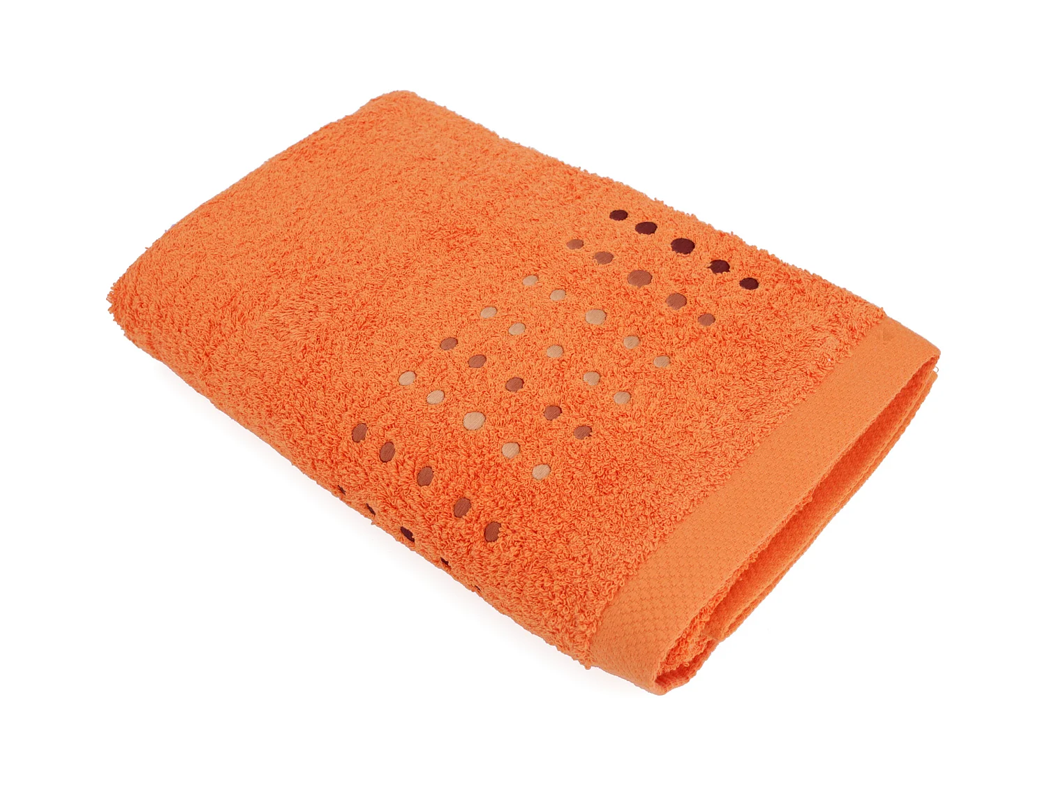 Drap de bain 100x150 cm coton 550 g/m2 PURE POINTS Orange Butane