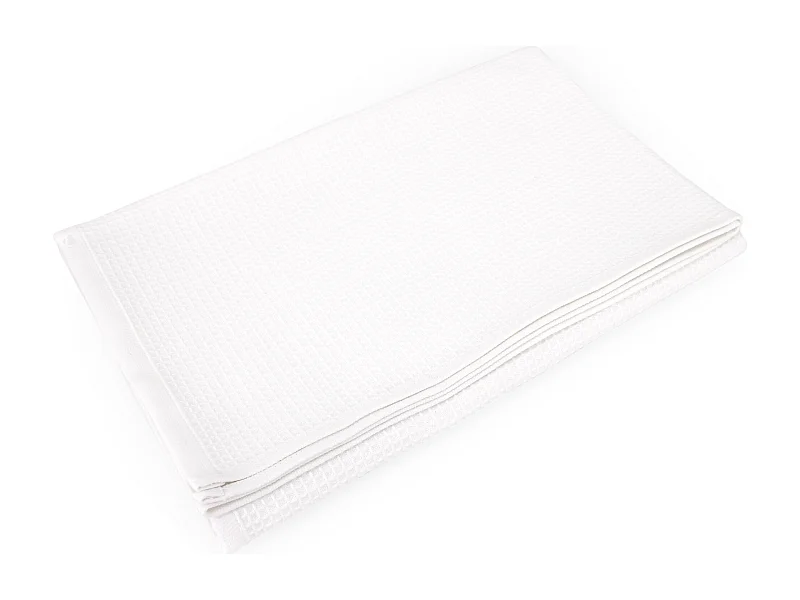 Drap de bain 90x160 cm nid d'abeille PURE WAFFLE 300 g/m² blanc