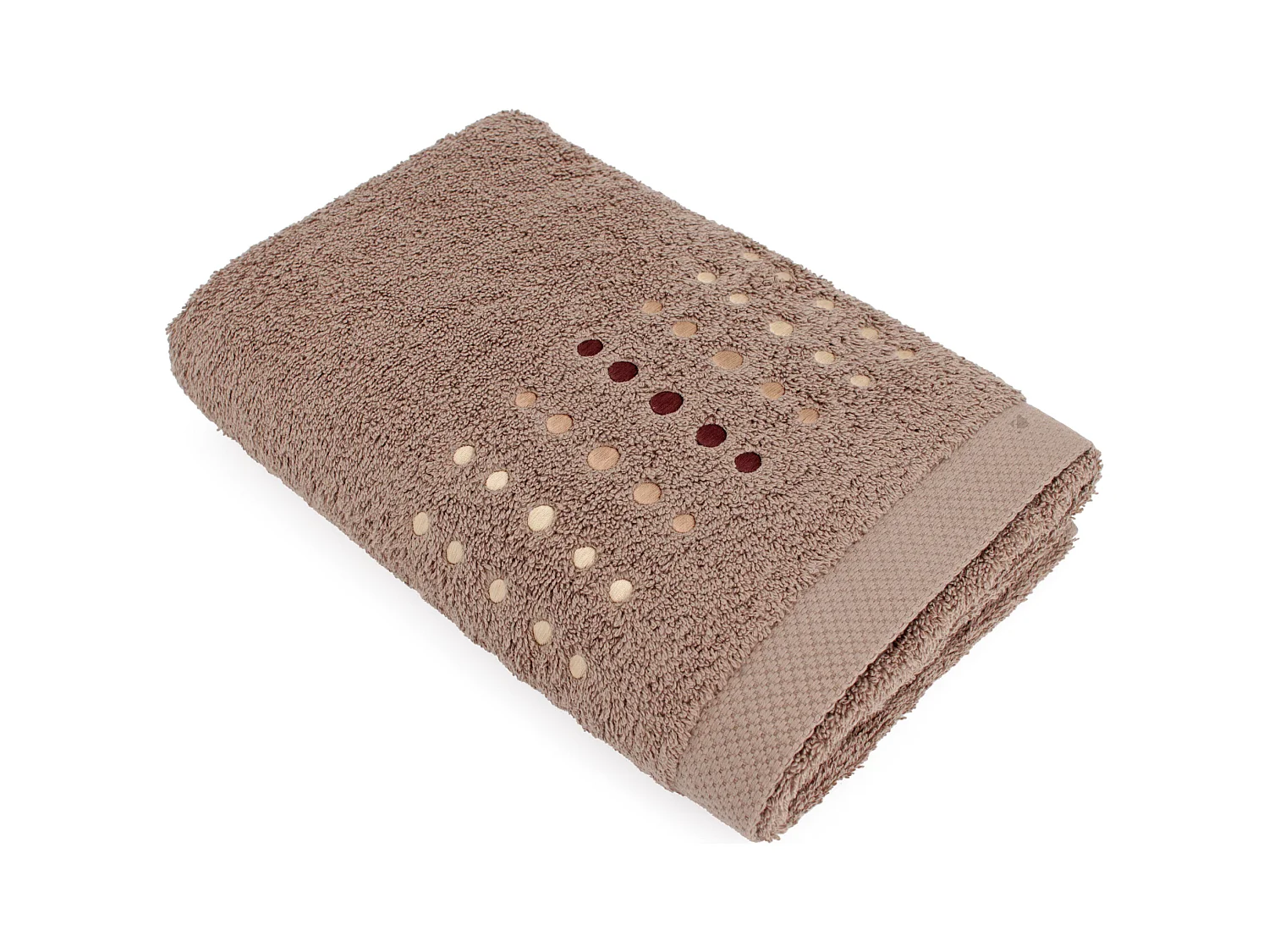 Drap de douche 70x140 cm coton 550 g/m2 PURE POINTS Marron Taupe