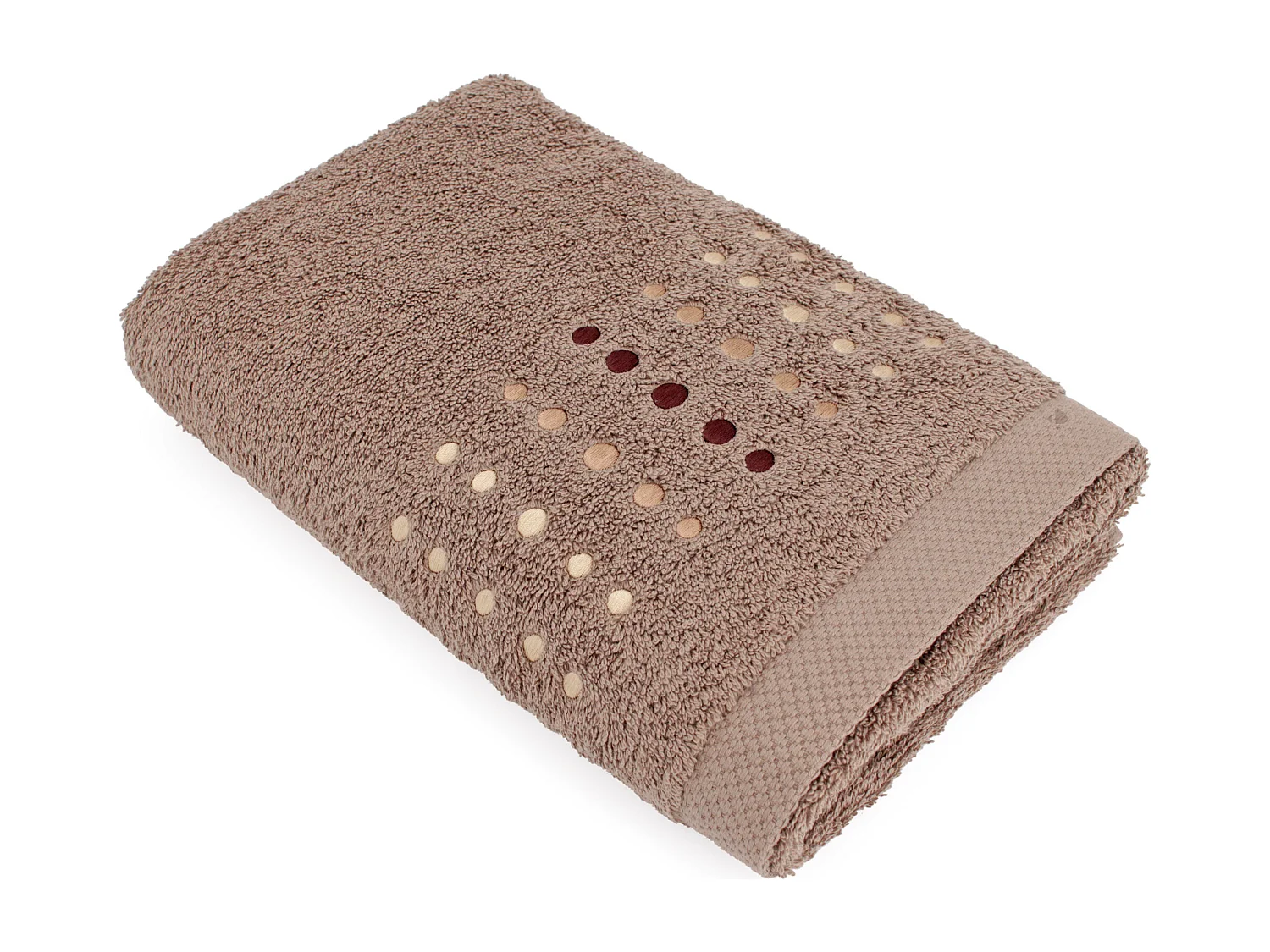 Drap de douche 70x140 cm coton 550 g/m2 PURE POINTS Marron Taupe