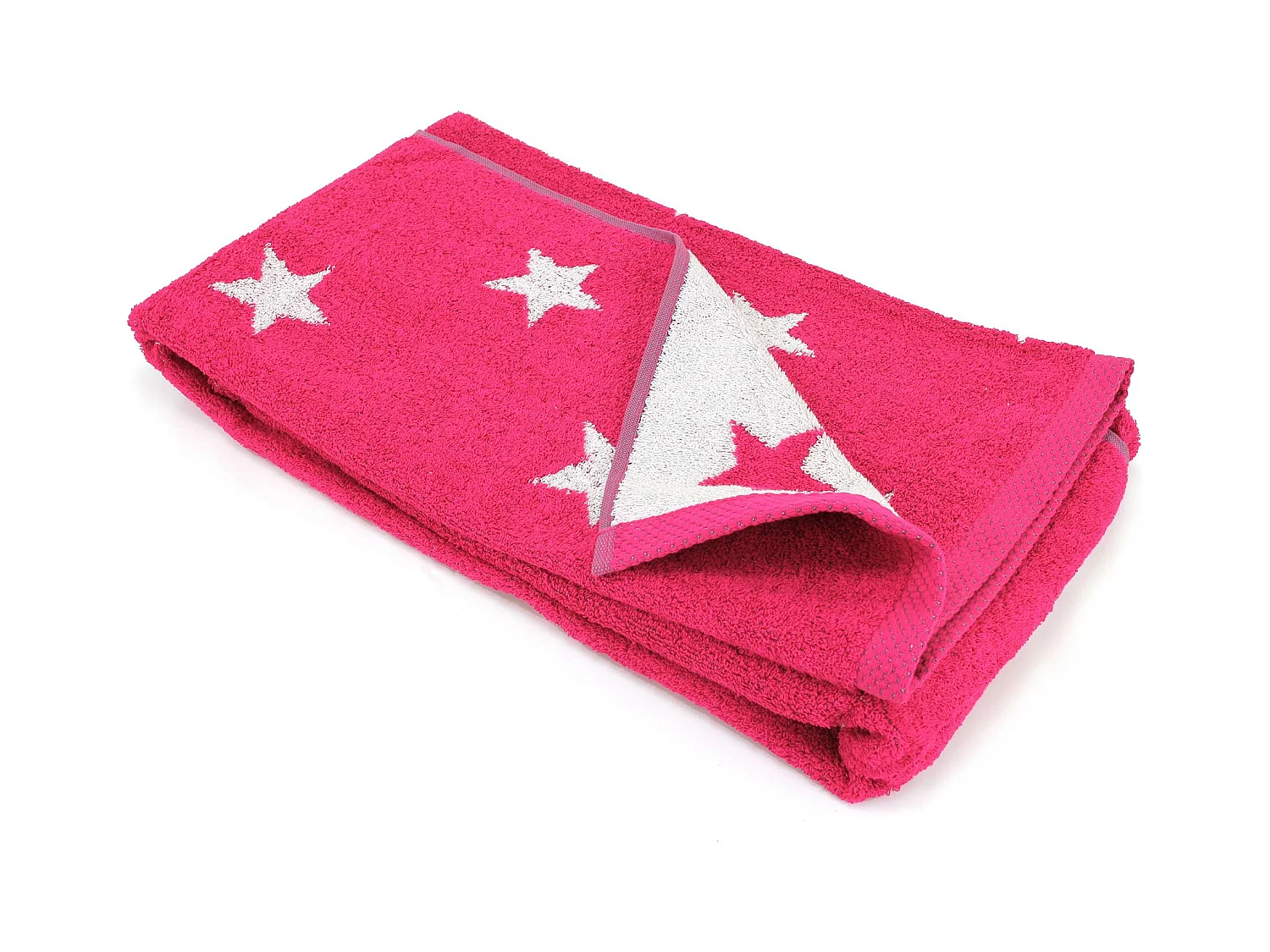 Drap de douche 70x140 cm coton 480 g/m2 STARS Rose