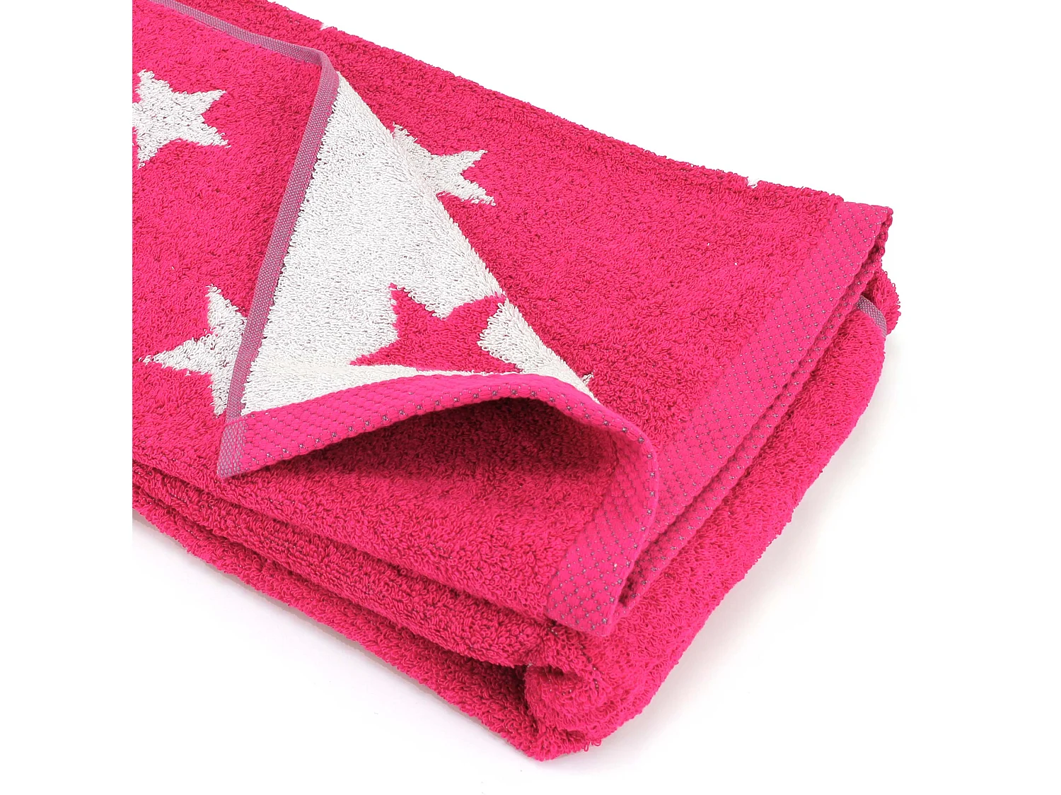 Drap de douche 70x140 cm coton 480 g/m2 STARS Rose