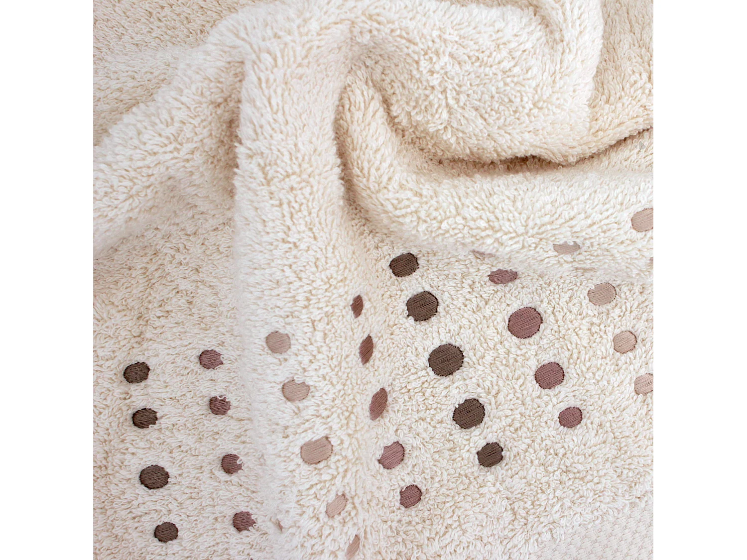 Drap de bain 100x150 cm coton 550 g/m2 PURE POINTS Beige