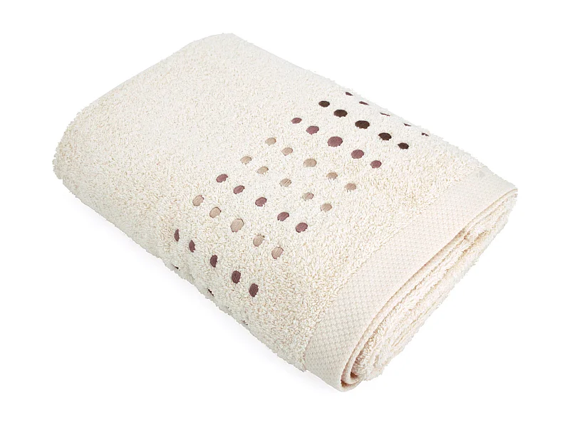 Drap de bain 100x150 cm coton 550 g/m2 PURE POINTS Beige