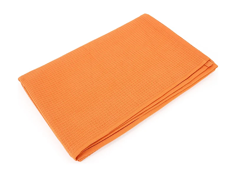 Drap de bain 90x160 cm nid d'abeille PURE WAFFLE 300 g/m² orange butane