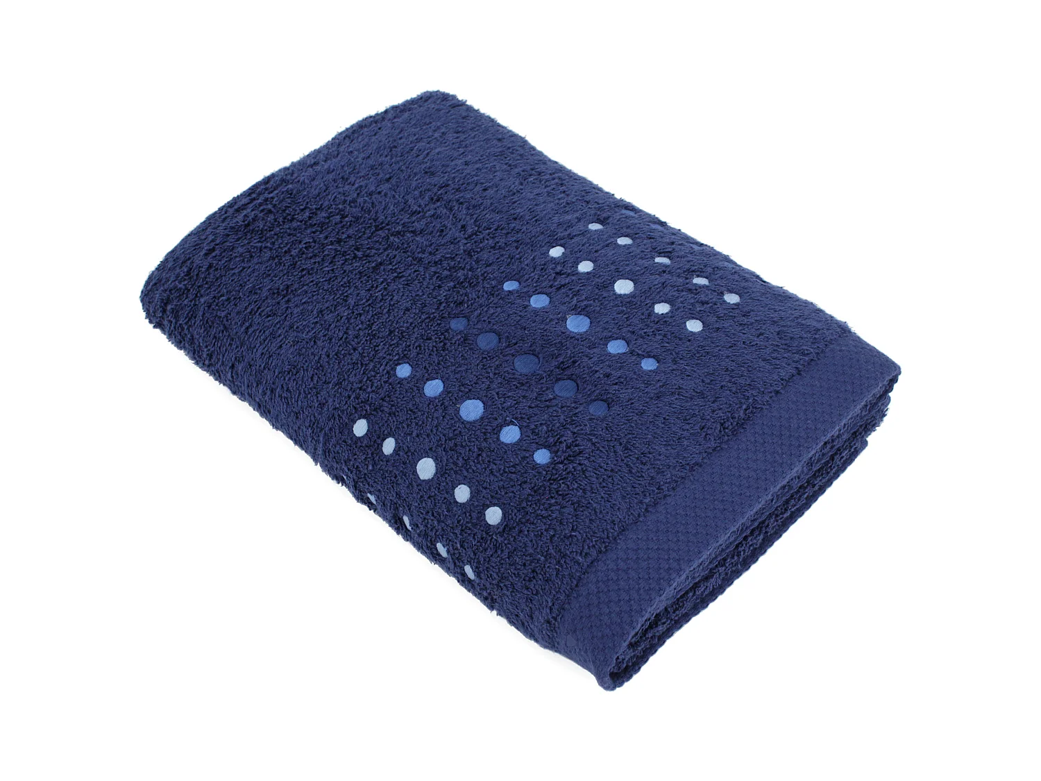 Drap de douche 70x140 cm coton 550 g/m2 PURE POINTS Bleu Marine