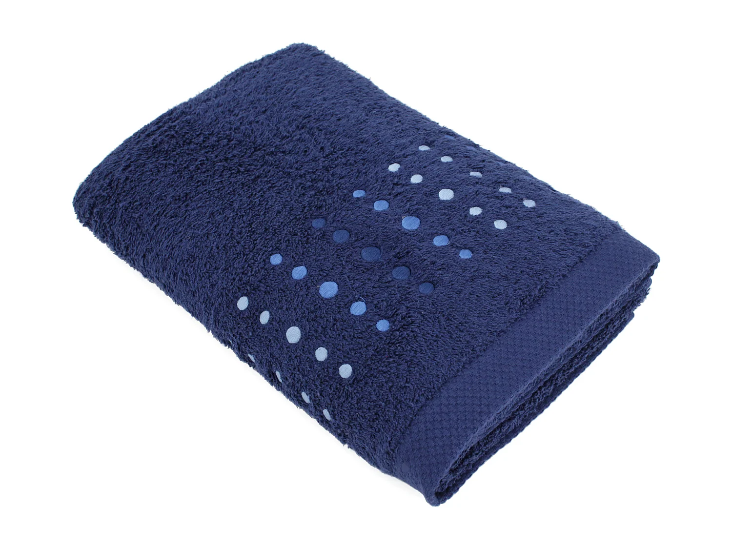 Drap de douche 70x140 cm coton 550 g/m2 PURE POINTS Bleu Marine