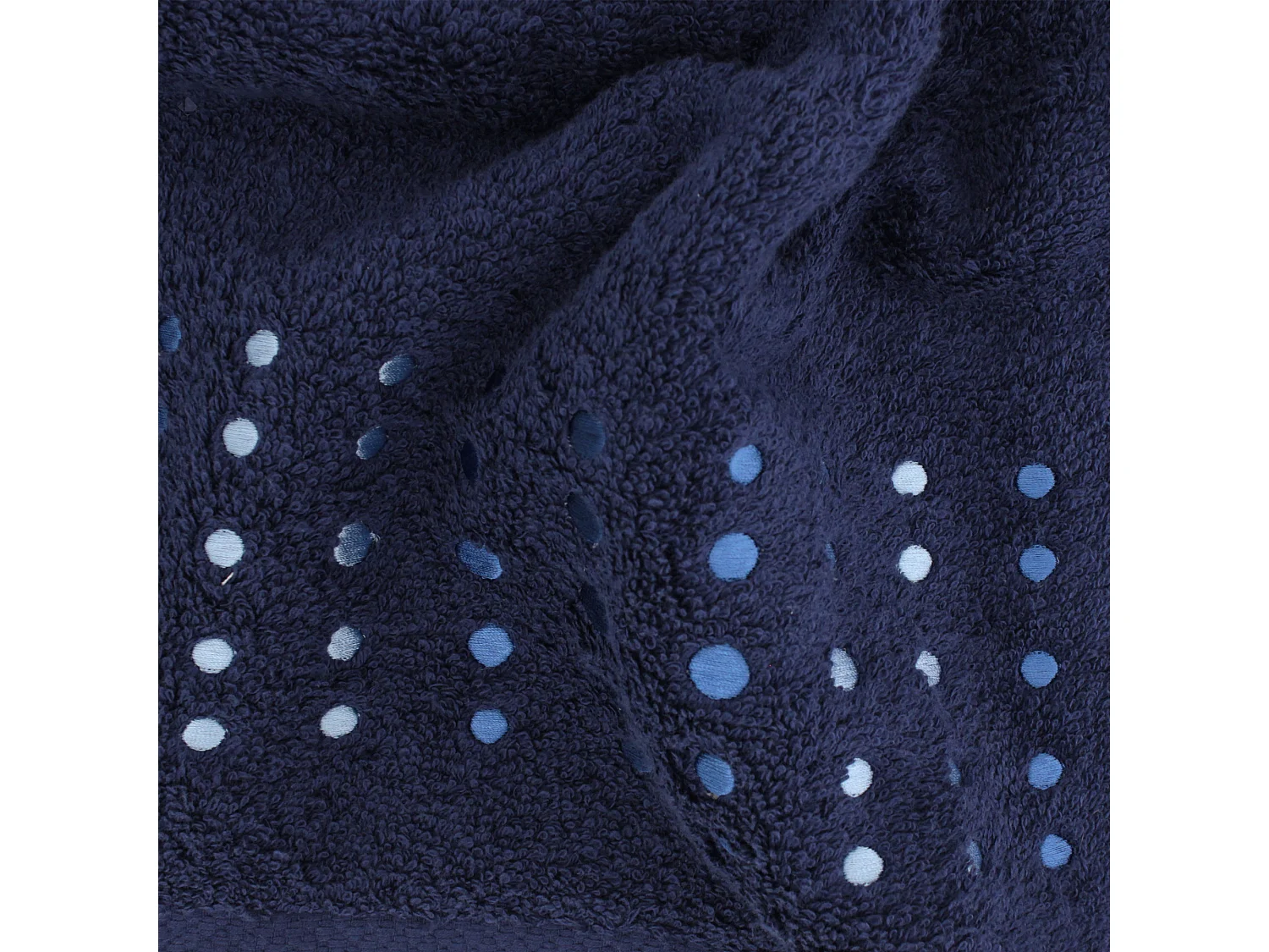 Drap de douche 70x140 cm coton 550 g/m2 PURE POINTS Bleu Marine