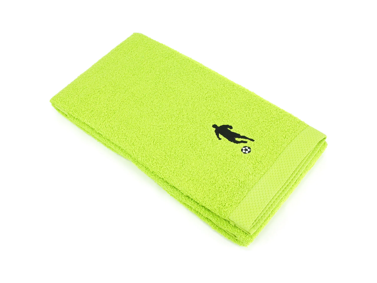 Drap de douche 70x140 cm coton 550 g/m2 PURE FOOTBALL Vert Pistache