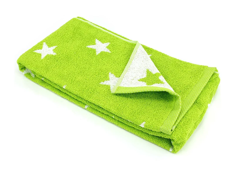 Drap de douche 70x140 cm coton 480 g/m2 STARS Vert