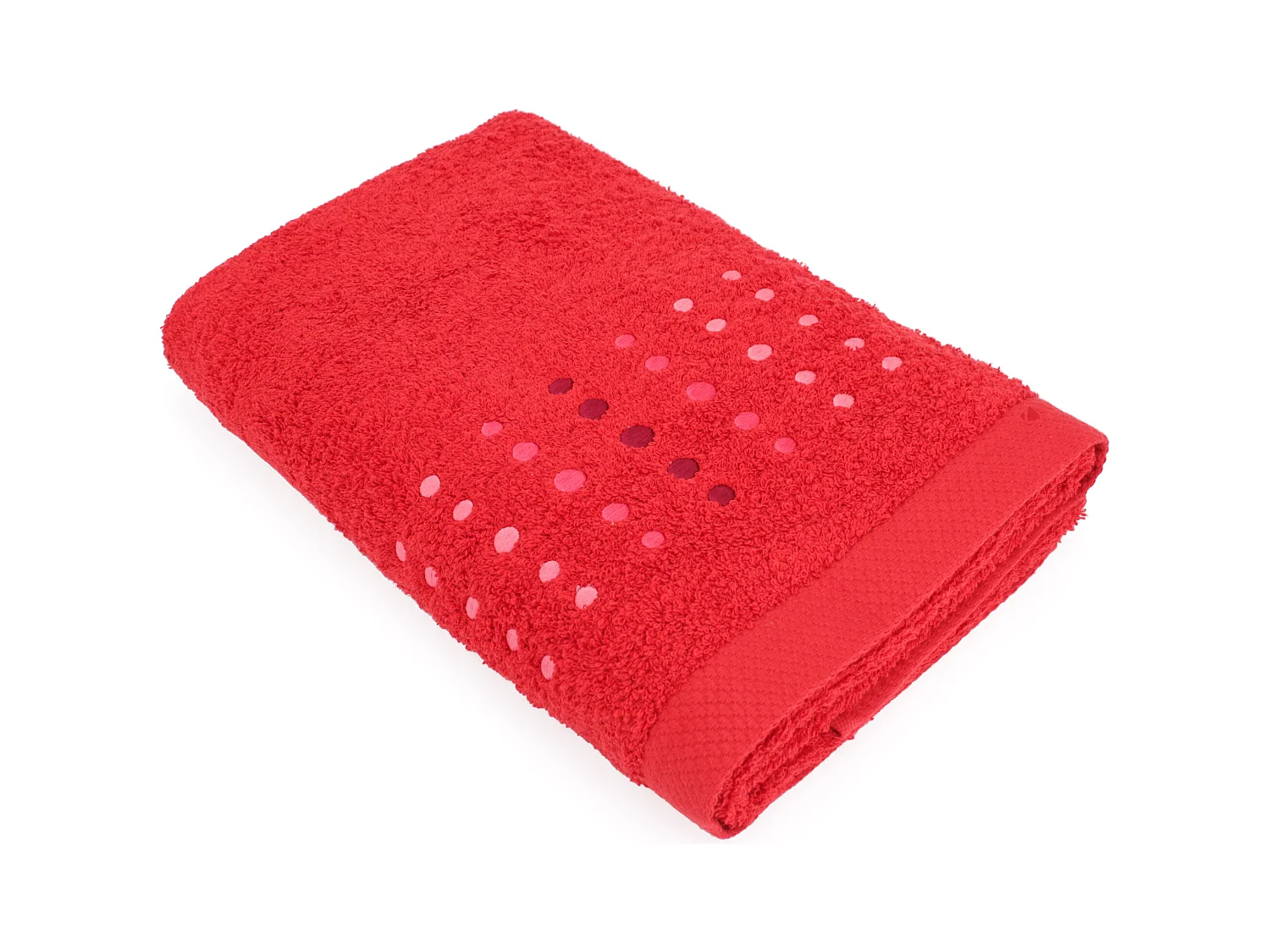 Drap de douche 70x140 cm coton 550 g/m2 PURE POINTS Rouge