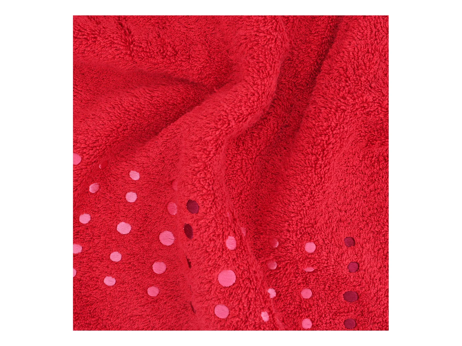 Drap de douche 70x140 cm coton 550 g/m2 PURE POINTS Rouge