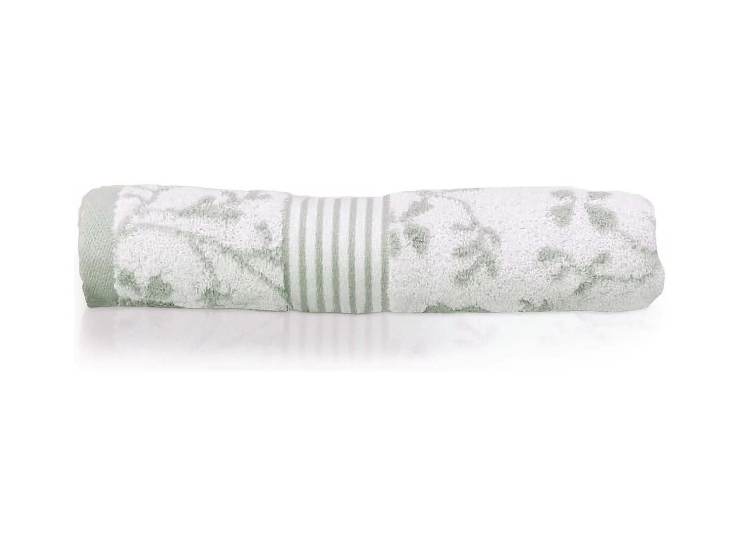 Drap de douche 70x140 cm VINTAGE FLORAL Vert Gris 550 g/m2
