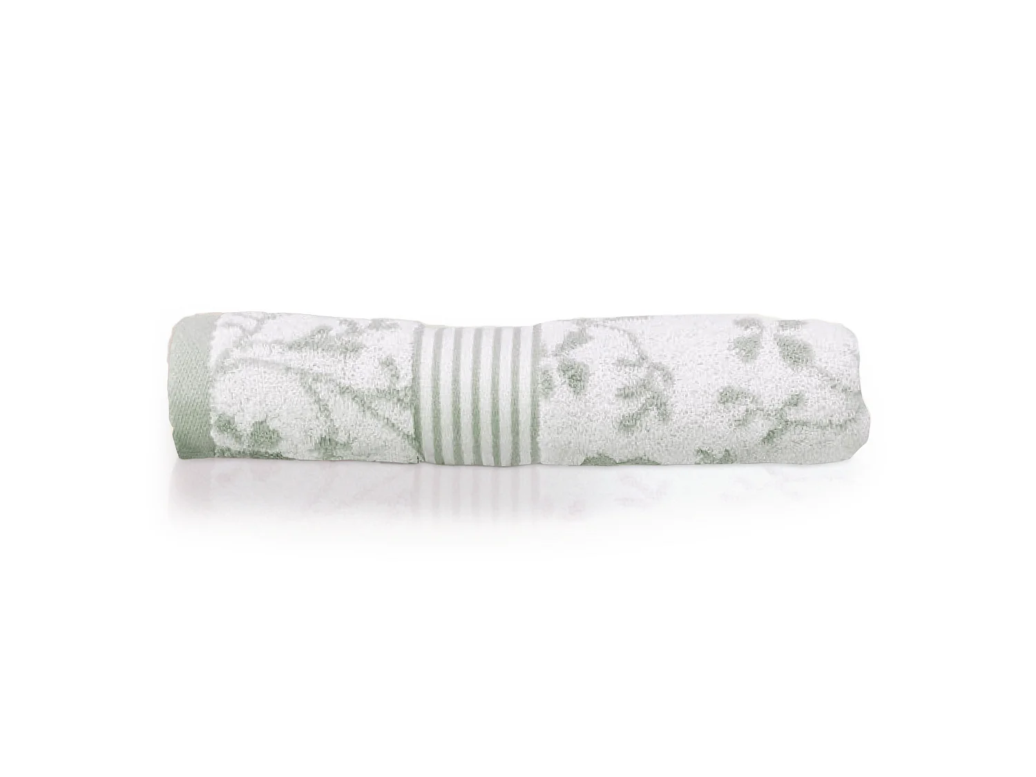 Drap de bain 100x150 cm VINTAGE FLORAL Vert Gris 550 g/m2