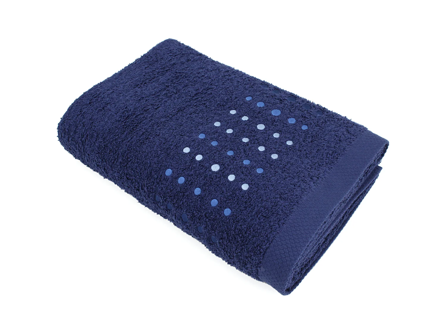 Drap de bain 100x150 cm coton 550 g/m2 PURE POINTS Bleu Marine
