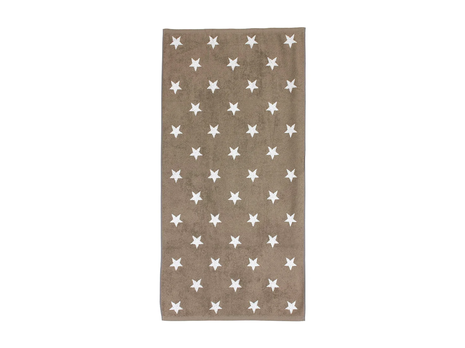 Drap de douche 70x140 cm coton 480 g/m2 STARS Marron