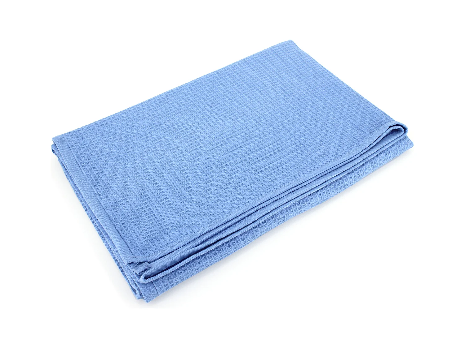 Drap de bain 90x160 cm nid d'abeille PURE WAFFLE 300 g/m² bleu mer