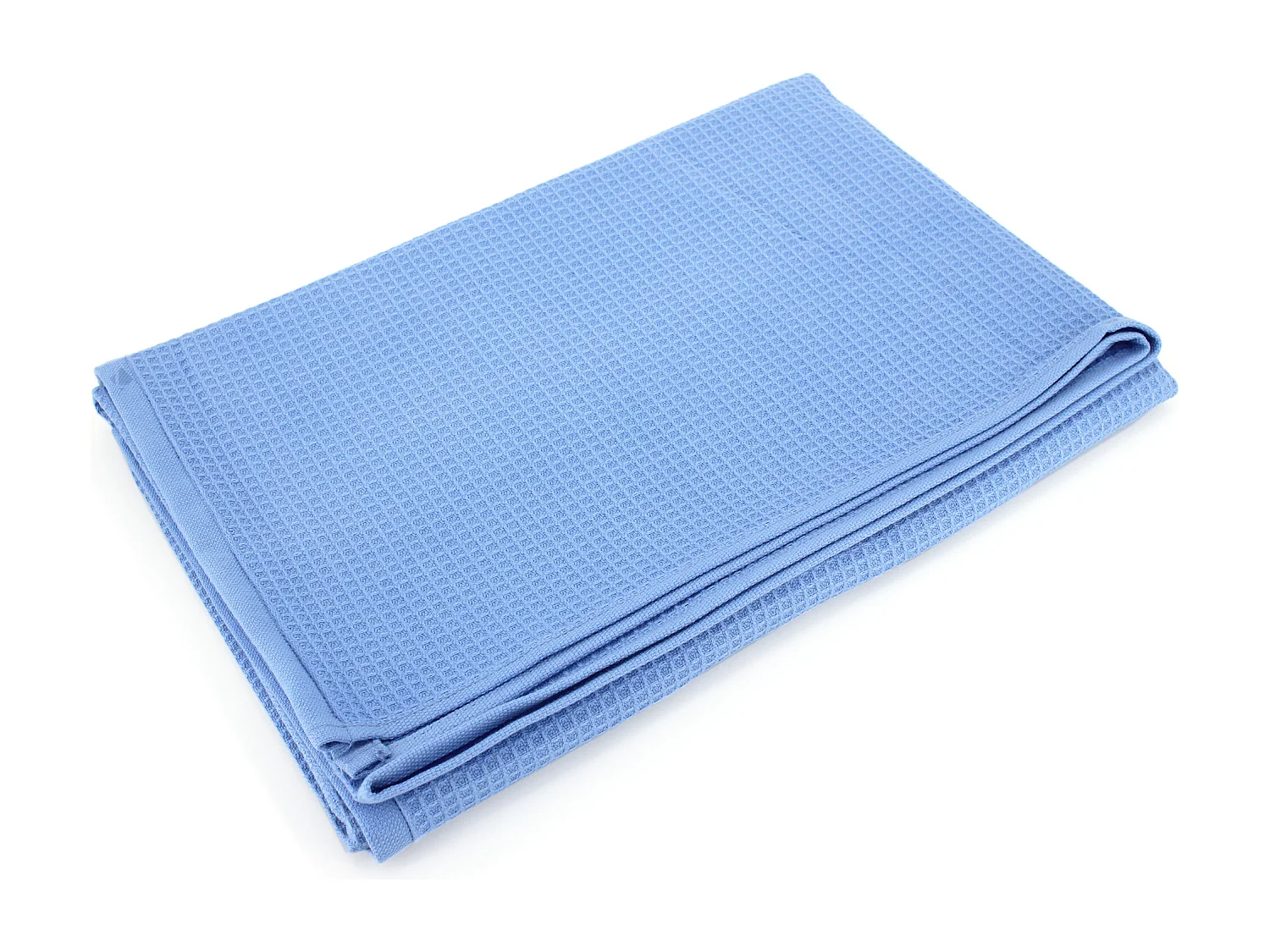 Drap de bain 90x160 cm nid d'abeille PURE WAFFLE 300 g/m² bleu mer