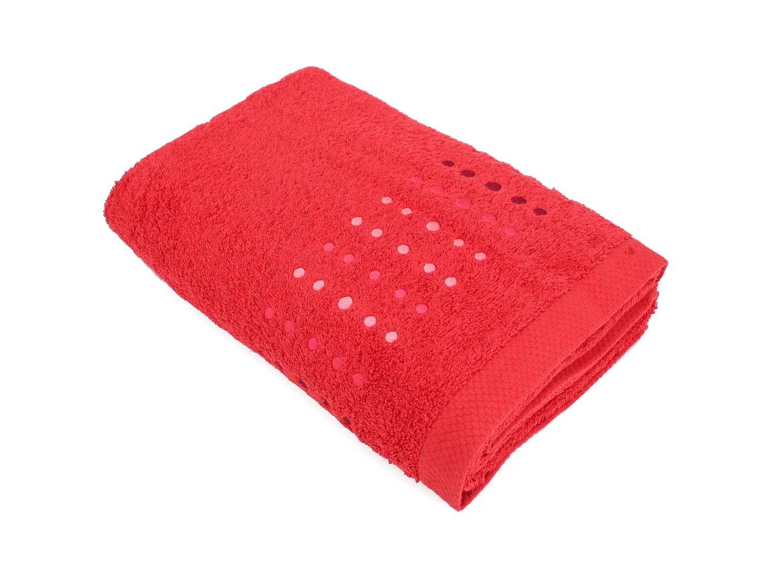 Drap de bain 100x150 cm coton 550 g/m2 PURE POINTS Rouge