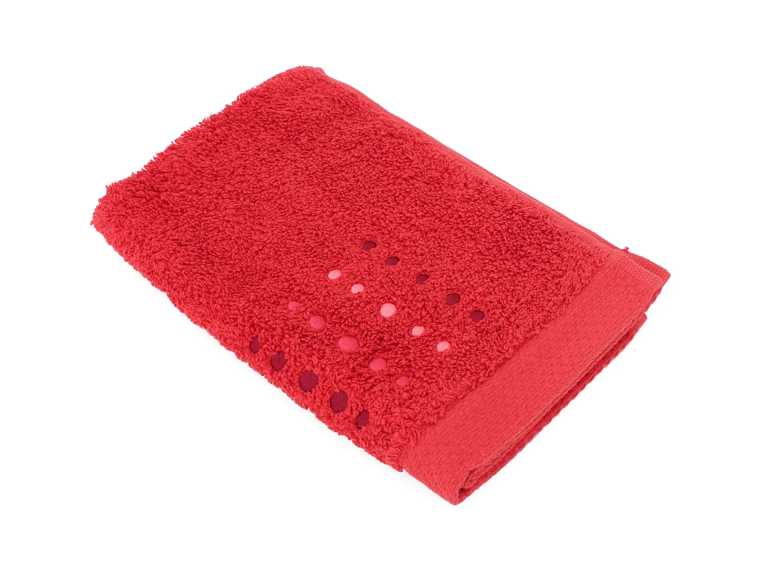 Serviette invité 33x50 cm coton 550 g/m2 PURE POINTS Rouge
