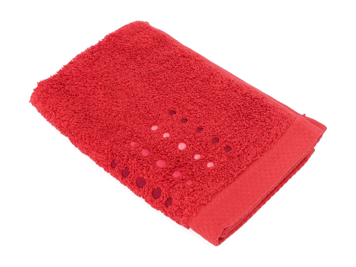 Serviette invité 33x50 cm coton 550 g/m2 PURE POINTS Rouge