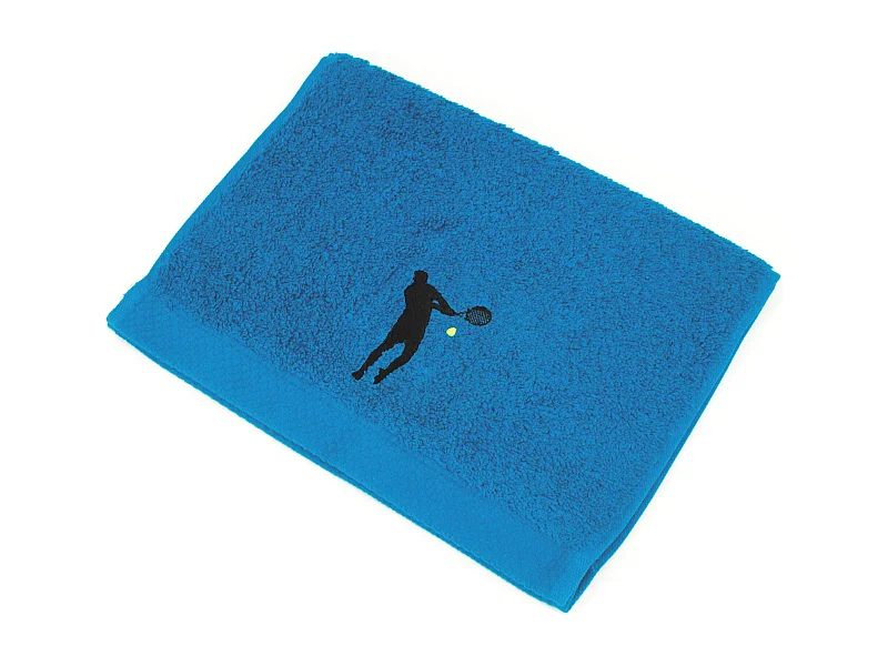Serviette invite 33x50 cm coton 550 g/m2 PURE TENNIS Bleu Turquoise