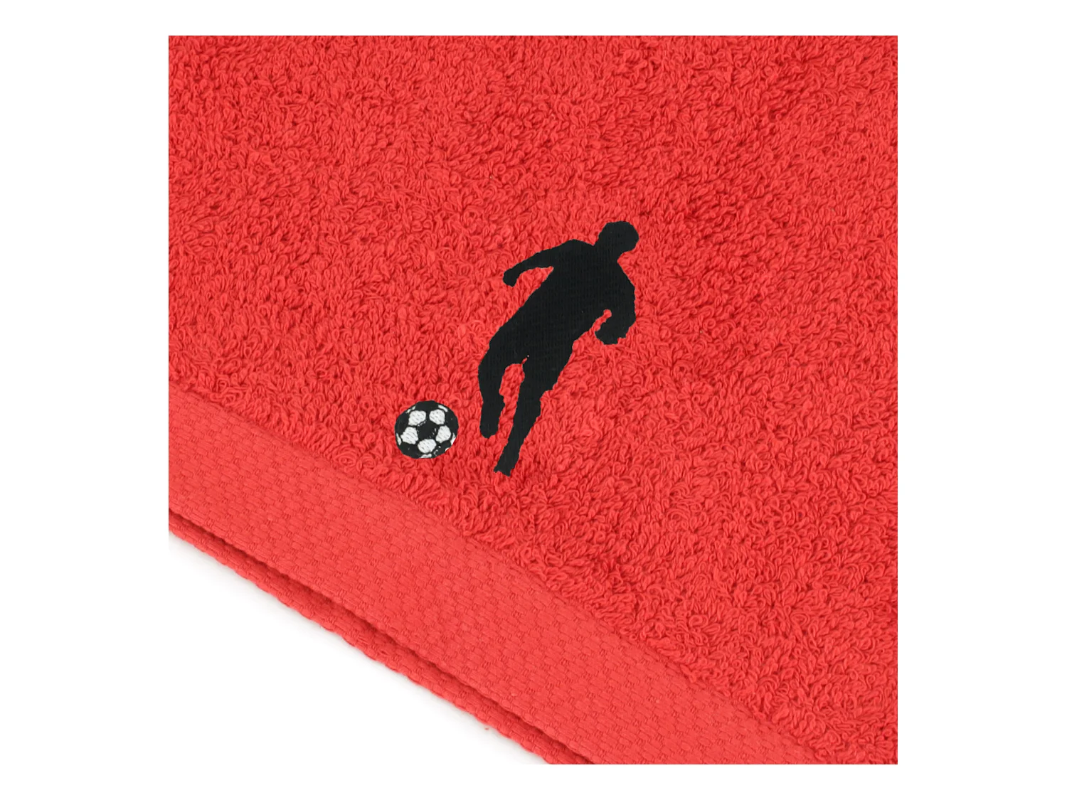 Serviette invite 33x50 cm coton 550 g/m2 PURE FOOTBALL Rouge