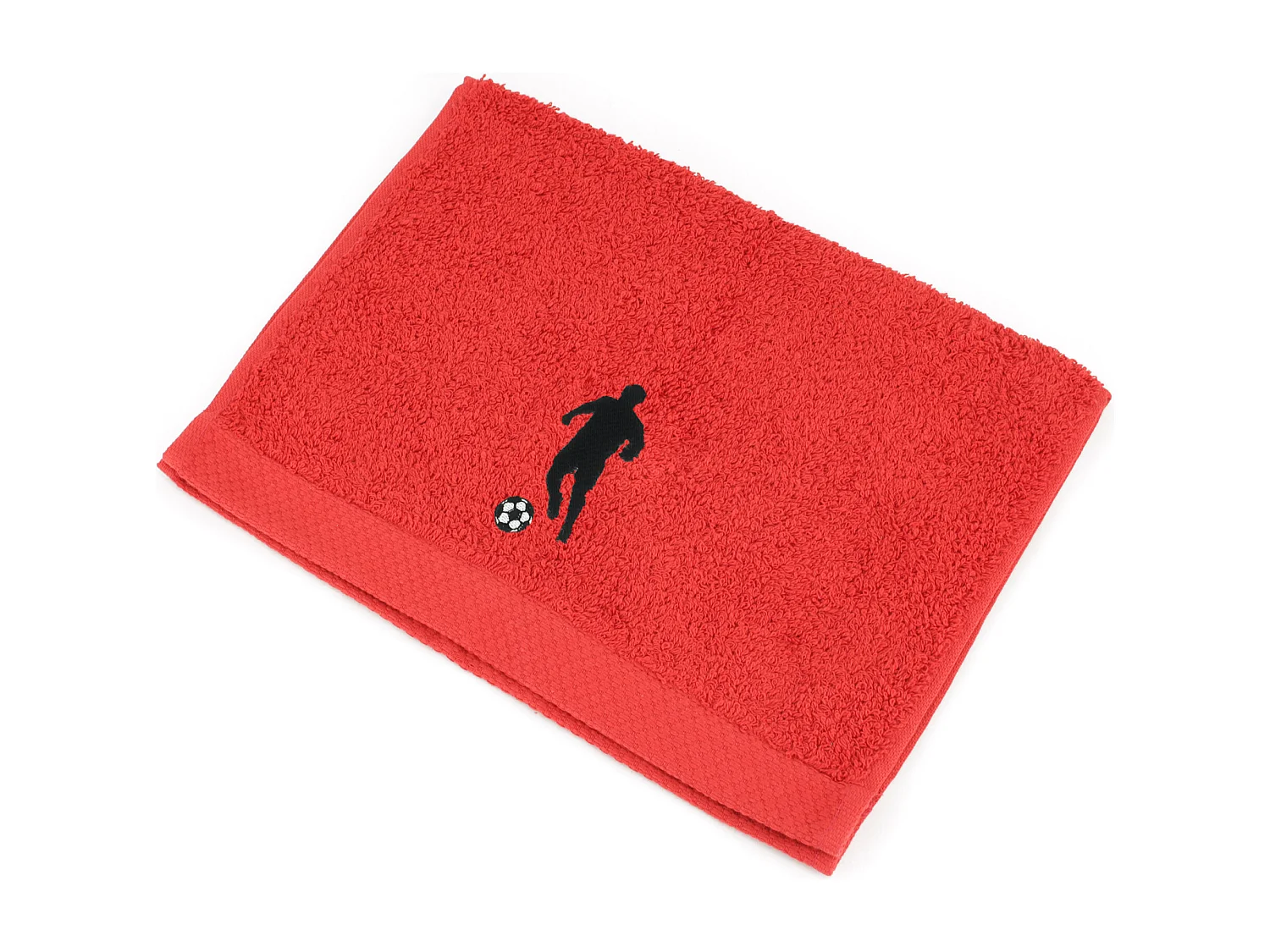 Serviette invite 33x50 cm coton 550 g/m2 PURE FOOTBALL Rouge