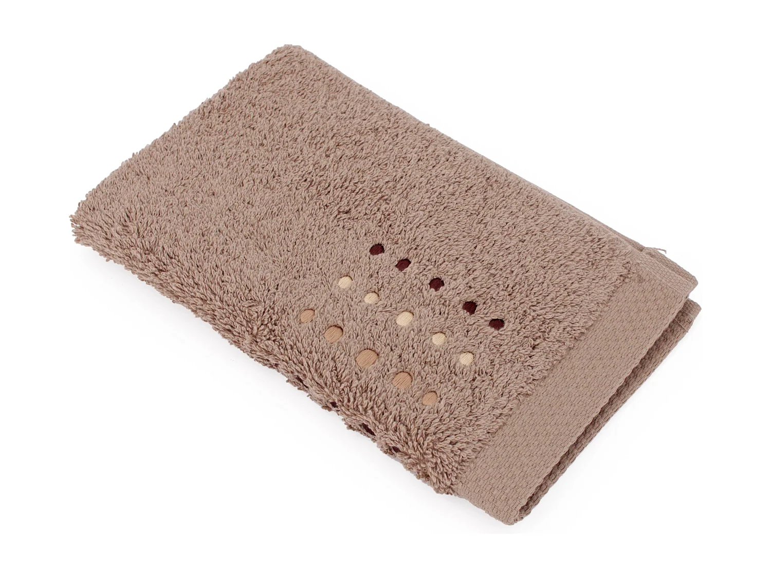 Serviette invité 33x50 cm coton 550 g/m2 PURE POINTS Marron Taupe