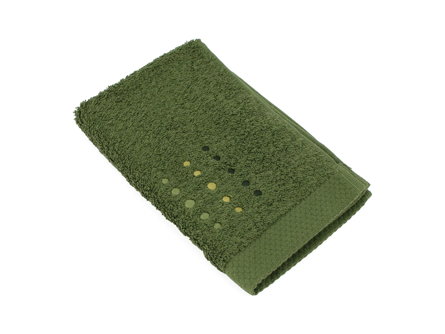 Serviette invité 33x50 cm coton 550 g/m2 PURE POINTS Vert Kaki