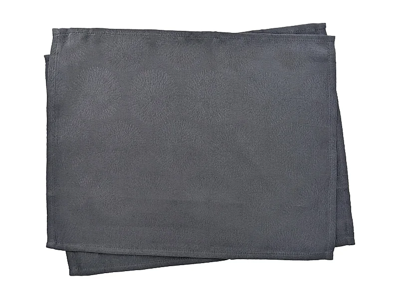 Lot de 2 sets de table 35x45 cm HÉLIOS Anthracite coton + enduction acrylique
