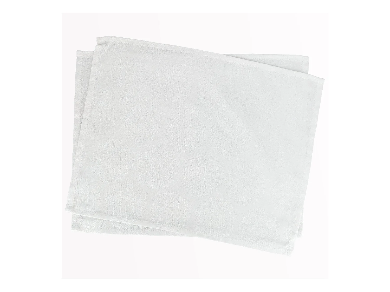 Lot de 2 sets de table 35x45 cm HÉLIOS Blanc coton + enduction acrylique