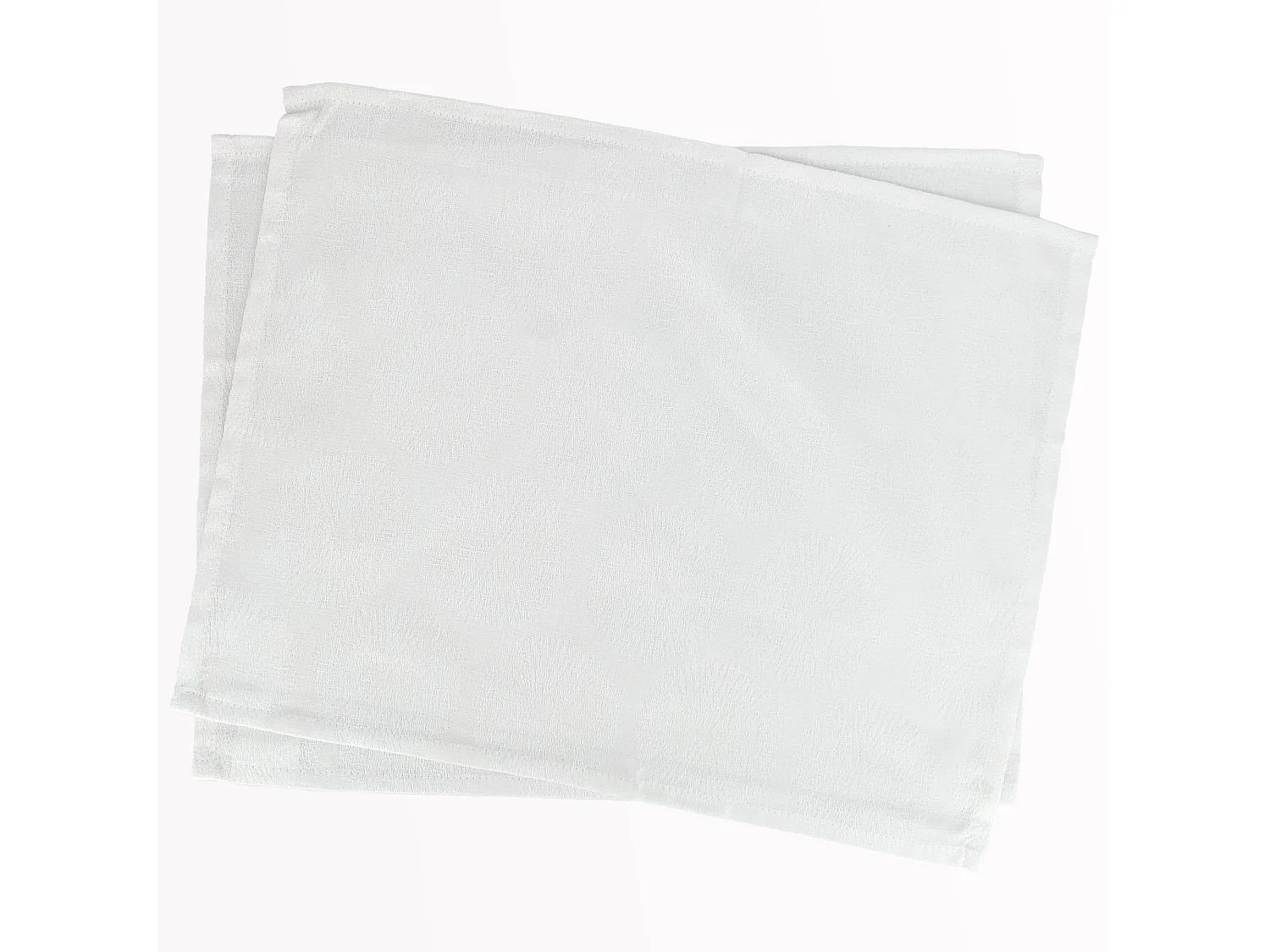 Lot de 2 sets de table 35x45 cm HÉLIOS Blanc coton + enduction acrylique