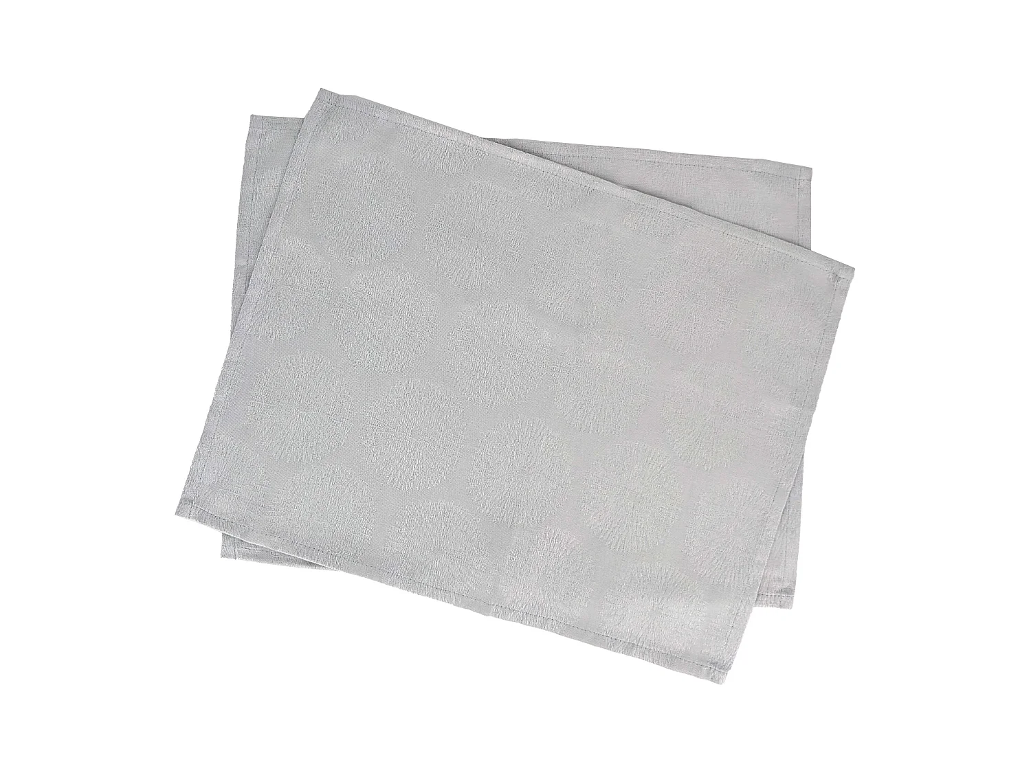 Lot de 2 sets de table 35x45 cm HÉLIOS Perle coton + enduction acrylique