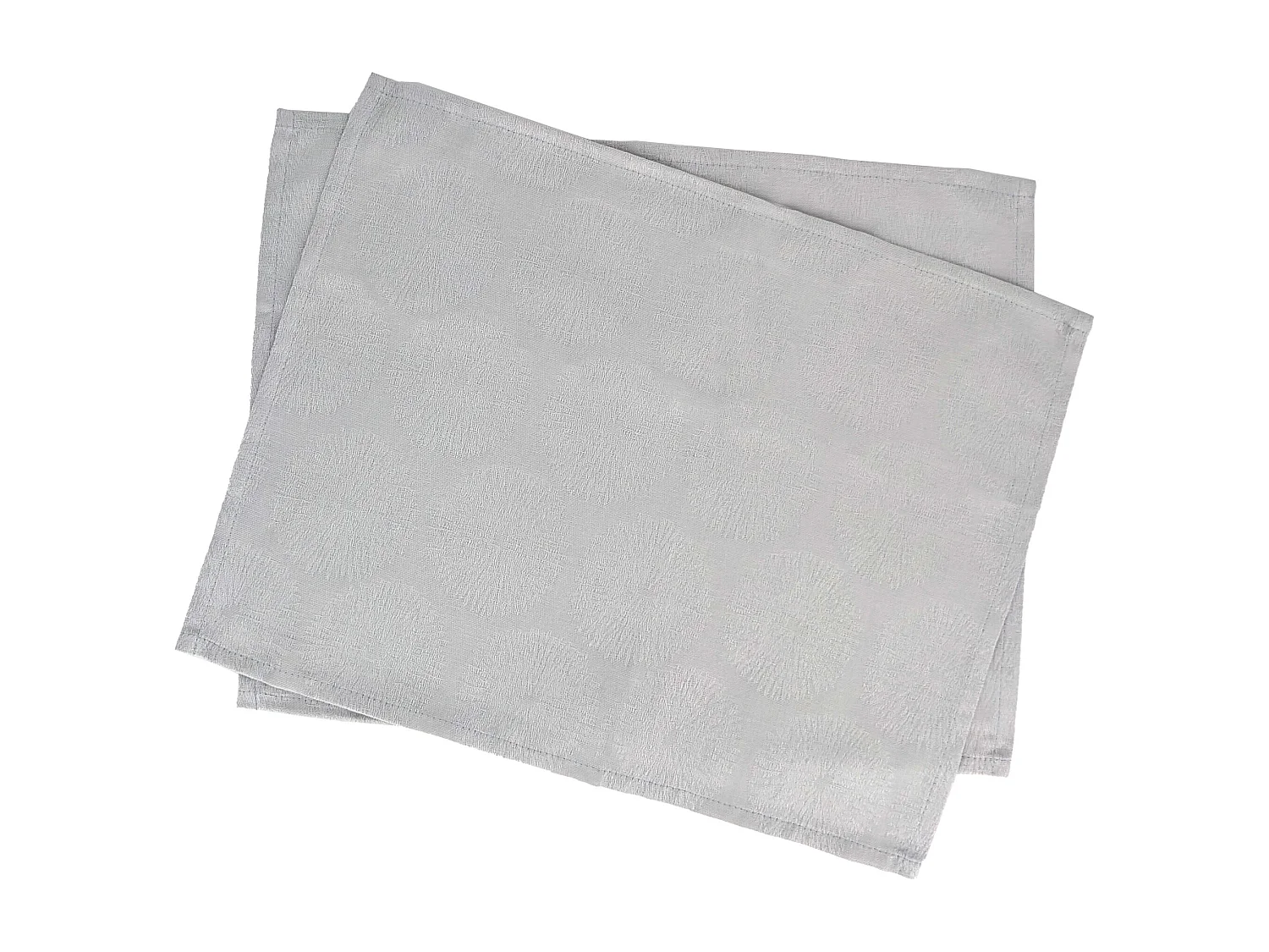 Lot de 2 sets de table 35x45 cm HÉLIOS Perle coton + enduction acrylique