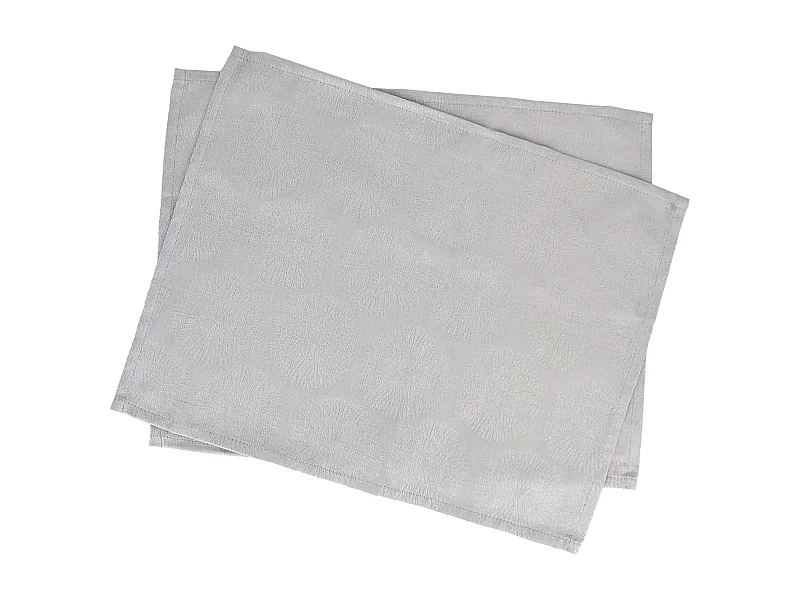 Lot de 2 sets de table 35x45 cm HÉLIOS Perle coton + enduction acrylique