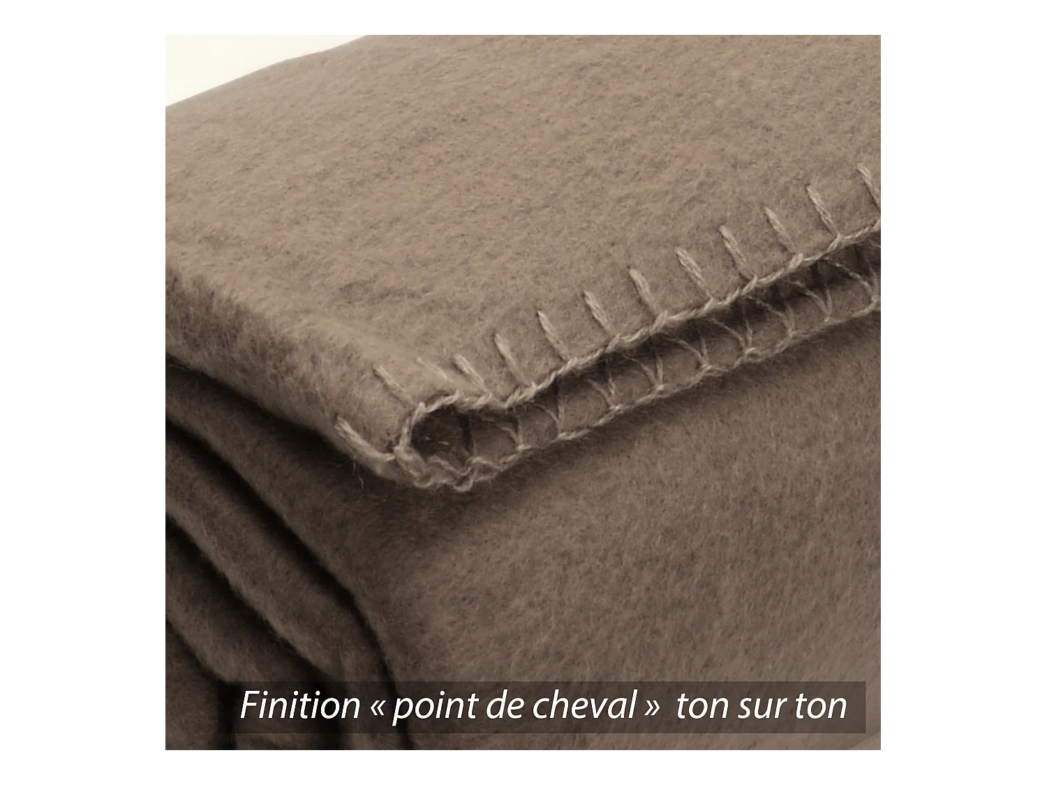 Plaid polaire Uno Marron Taupe 130x170 cm