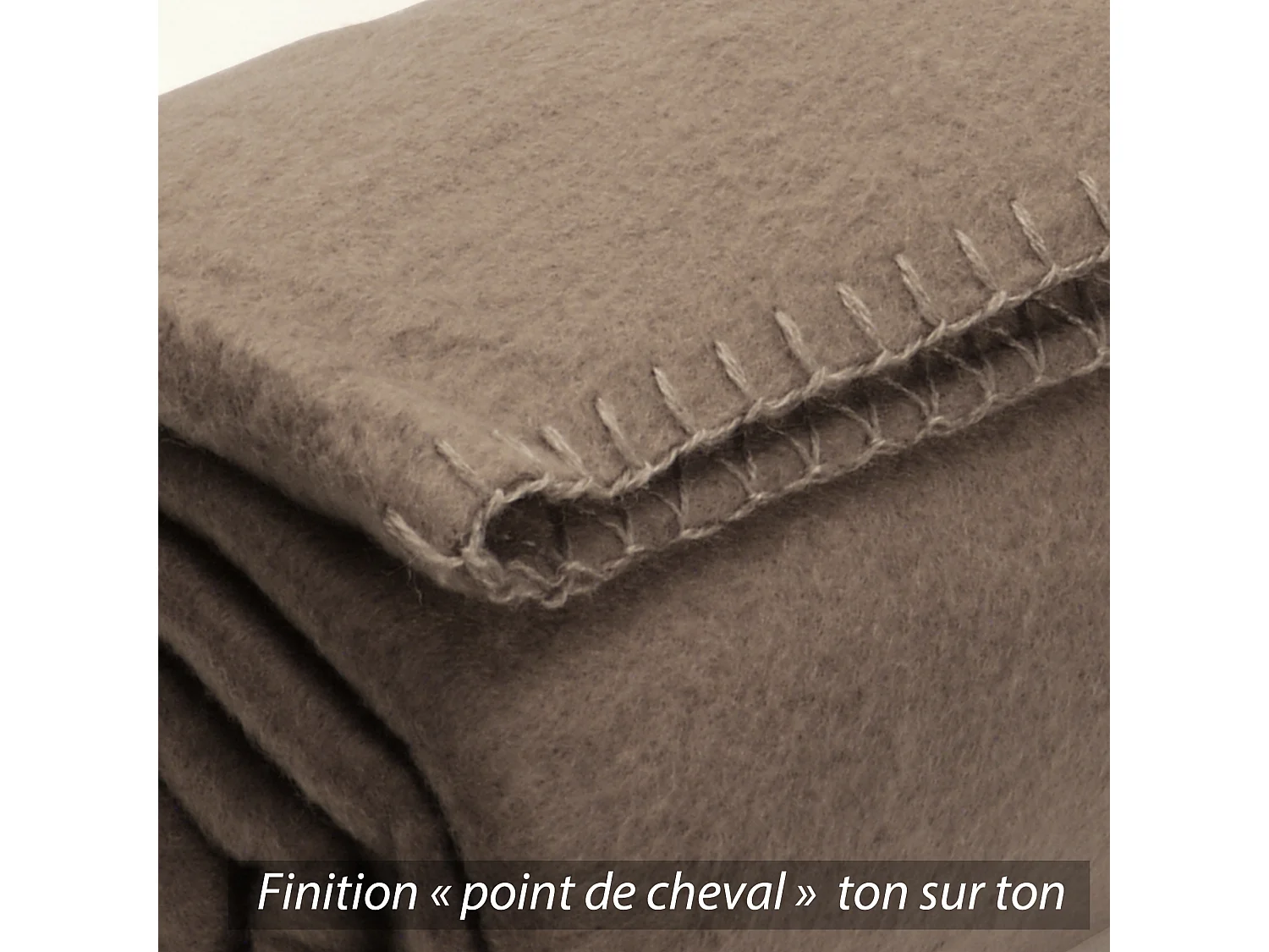Plaid polaire Uno Marron Taupe 130x170 cm