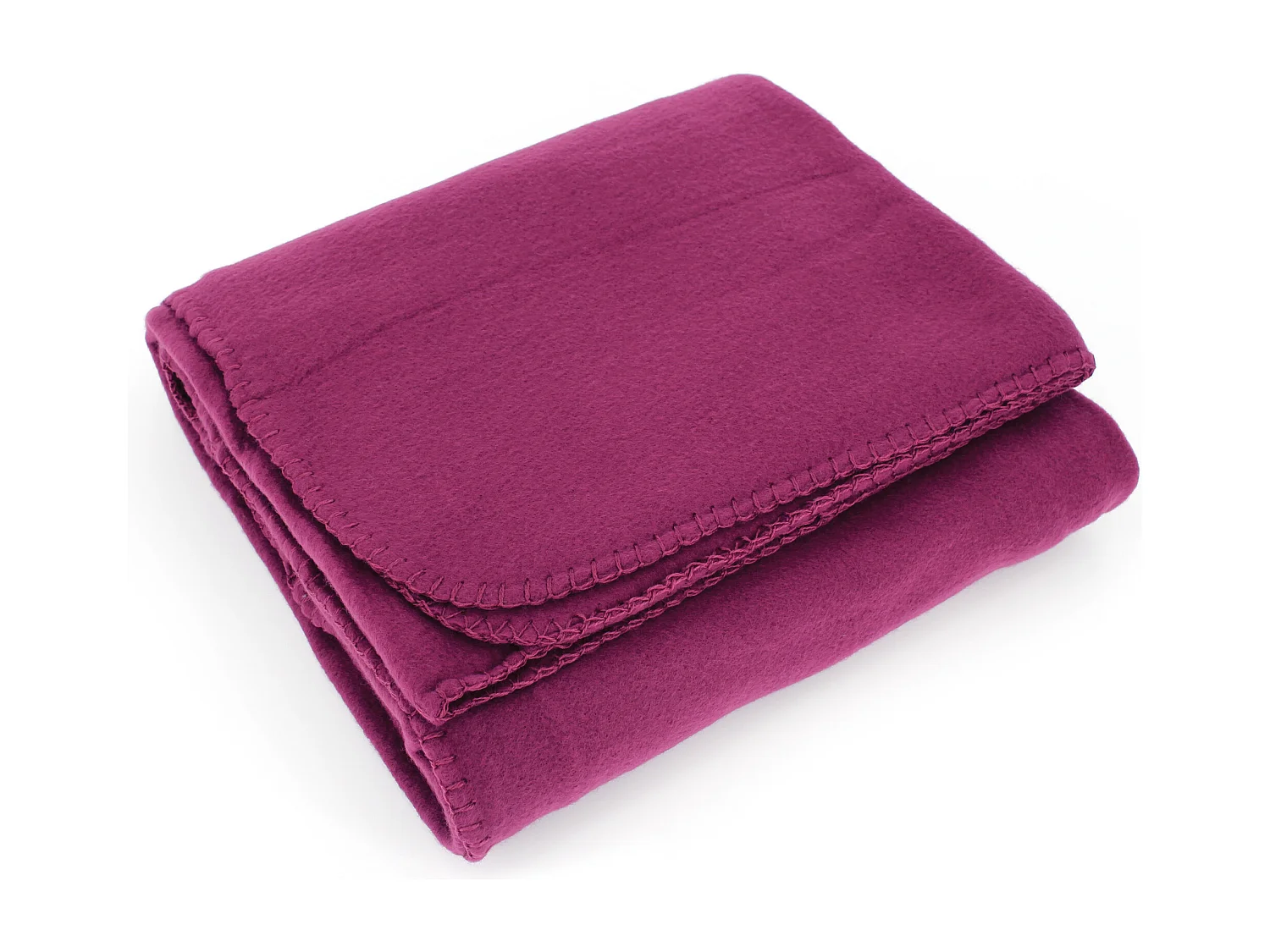 Plaid polaire Uno violet Prune 130x170 cm