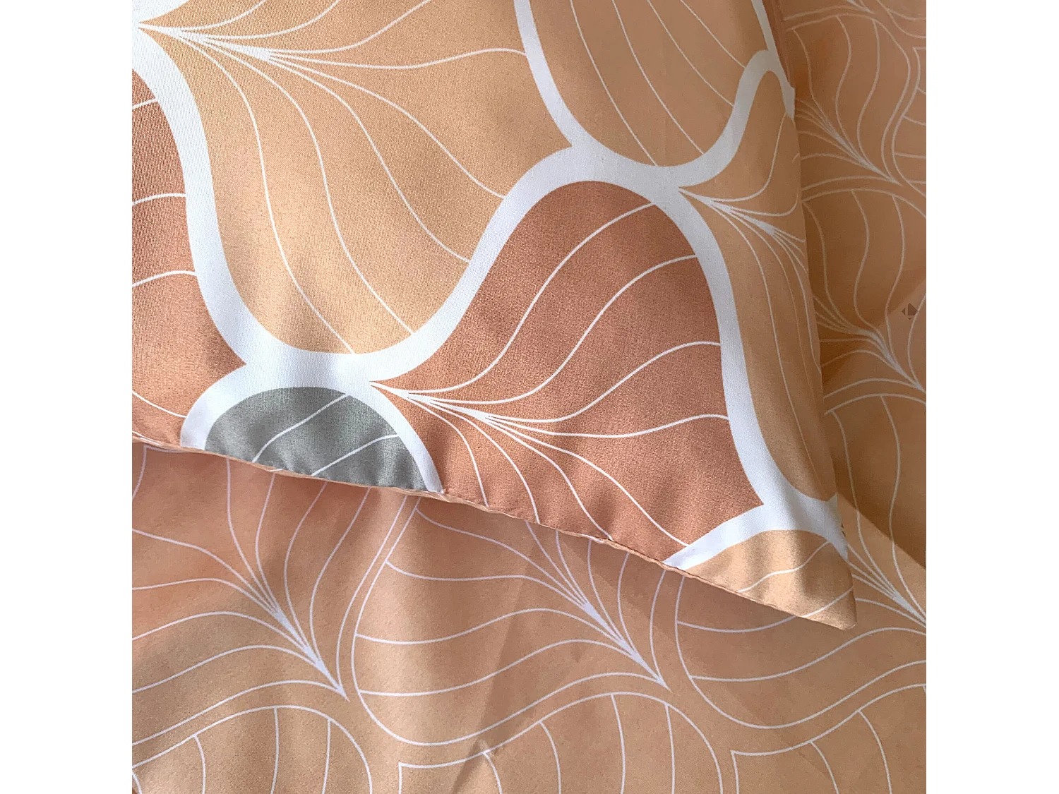 Parure de lit 240x220 cm microfibre PALMIS beige Nude