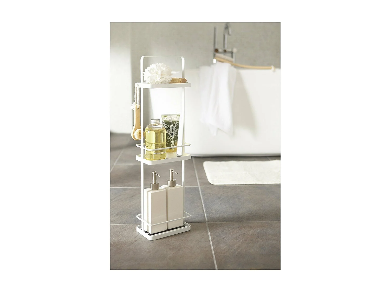 Etagère de salle de bain à 3 niveaux - H67 cm