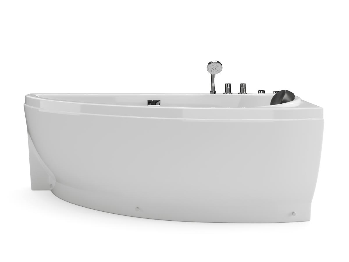 Whirlpool-Badewanne asymmetrisch - Weiß - 1 Person - 160 x 75 cm - Ecke rec günstig online kaufen