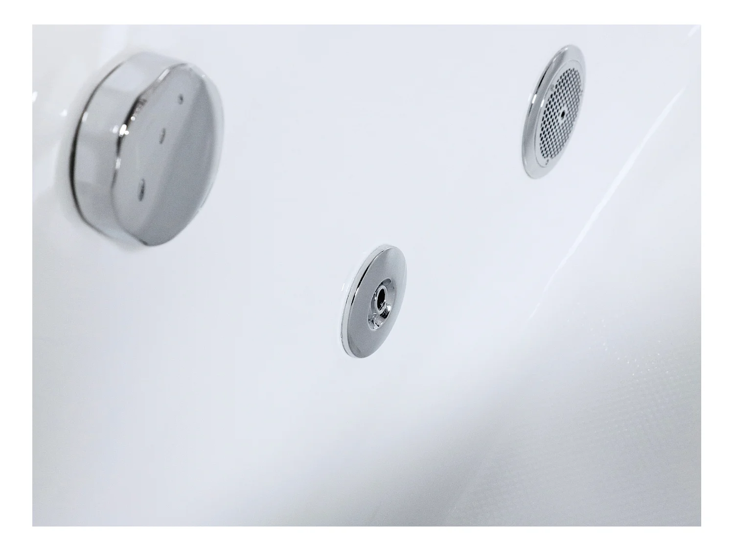 Bañera de hidromasaje asimétrica blanco - 1 plaza - 160 x 75 cm - Ángulo recto - TABANA