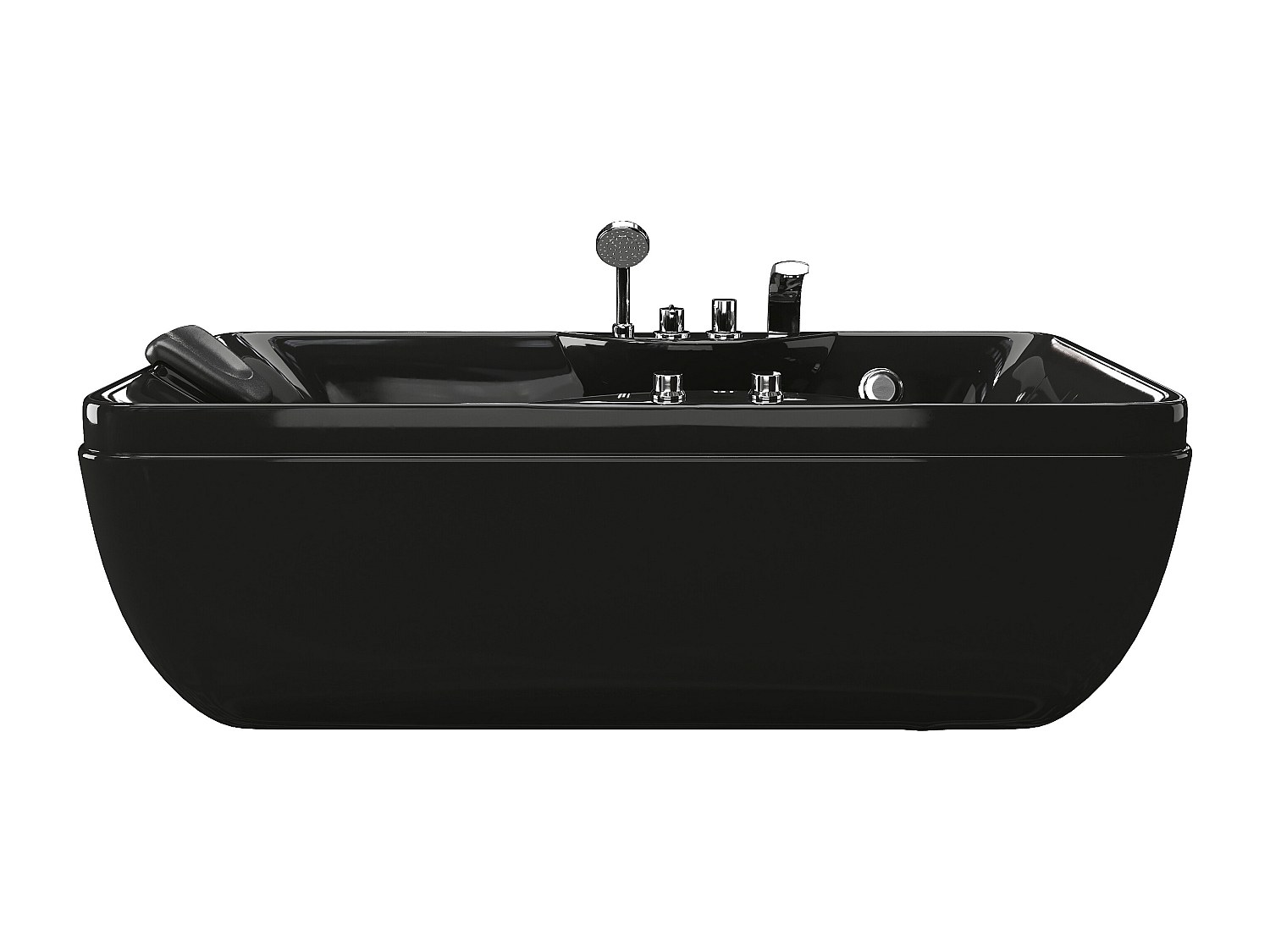 Whirlpool-Badewanne - Schwarz - 1 Person - 140 Liter - 150 x 75 x 54,5 cm - günstig online kaufen