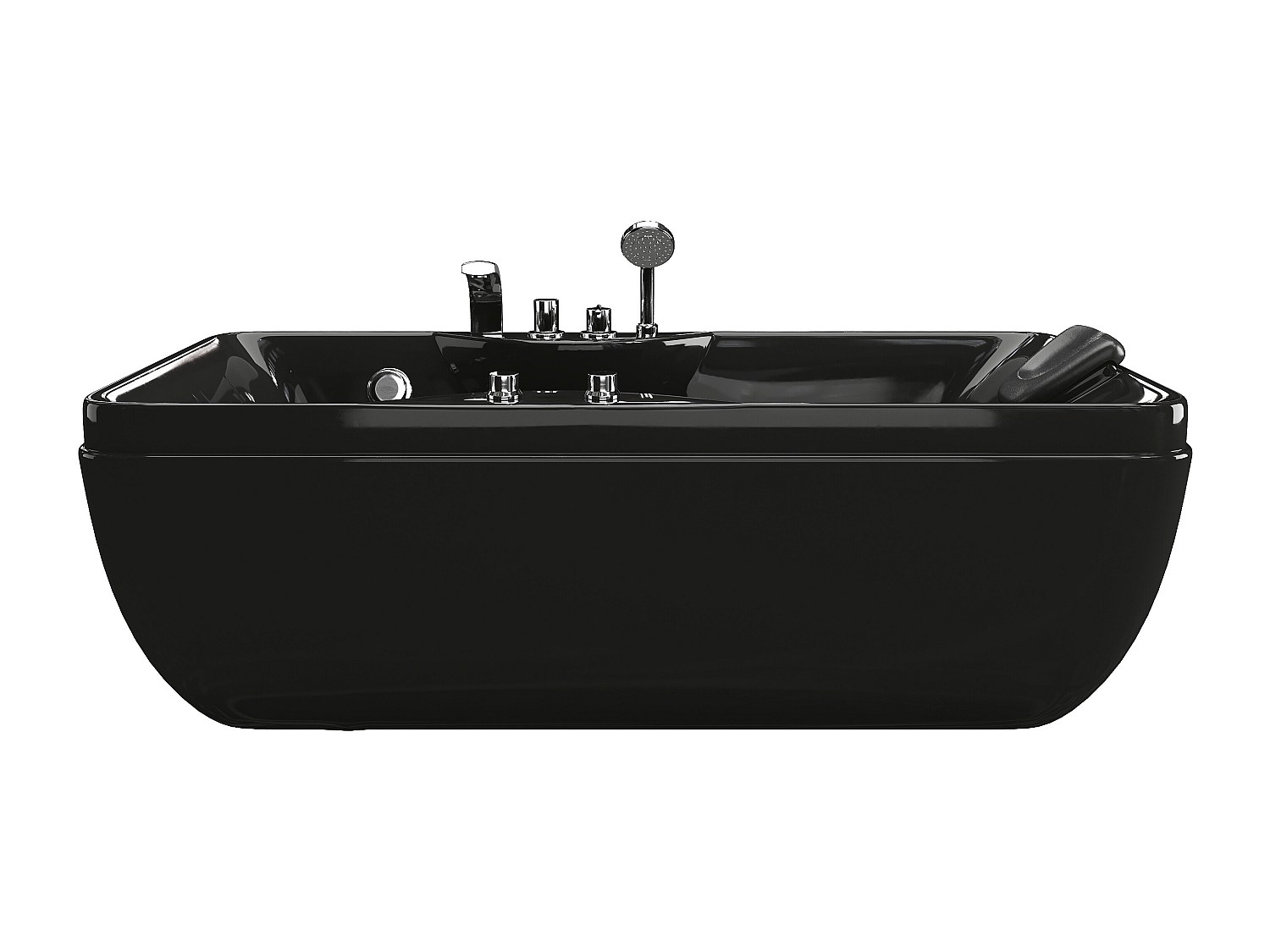 Whirlpool-Badewanne - Schwarz - 1 Person - 140 Liter - 150 x 75 x 54,5 cm - günstig online kaufen
